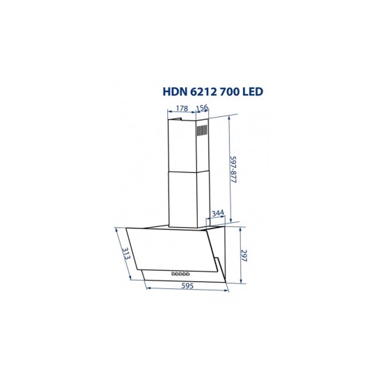 Витяжка кухонна Minola HDN 6212 BL 700 LED (HDN6212BL700LED) Витяжка кухонна Minola HDN 6212 BL 700 LED (HDN6212BL700LED)