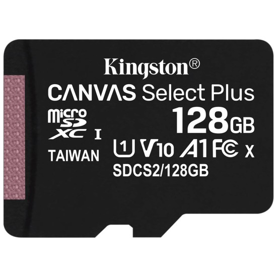 Карта памяти Kingston 128GB microSDXC Class 10 Canvas Select Plus 100R A1 (SDCS2/128GBSP) Карта памяти Kingston 128GB microSDXC Class 10 Canvas Select Plus 100R A1 (SDCS2/128GBSP)