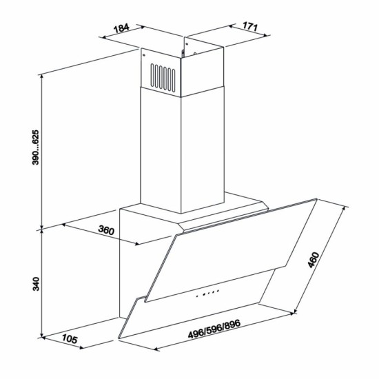 Вытяжка кухонная Eleyus Element 700 60 BG