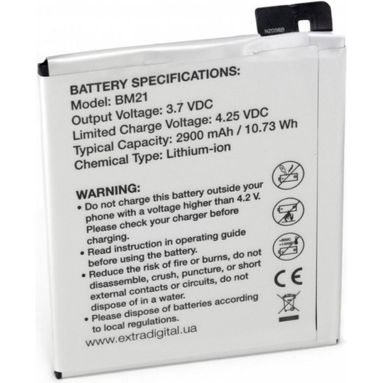 Аккумуляторная батарея Extradigital Xiaomi Mi Note (BM21) 2900 mAh (BMX6447)
