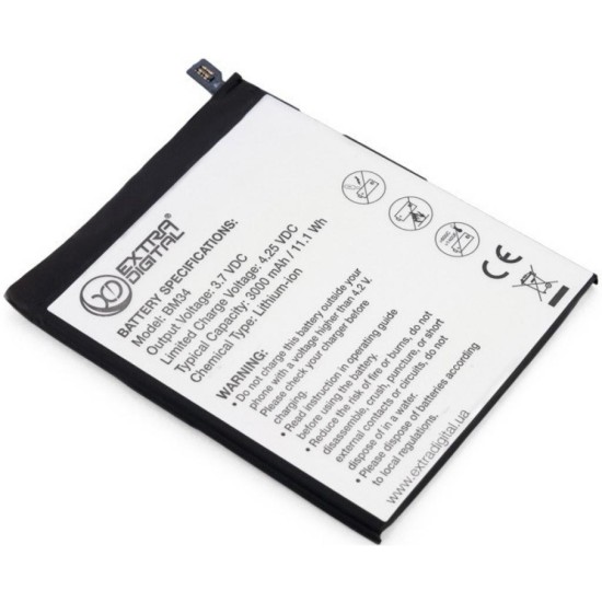 Аккумуляторная батарея Extradigital Xiaomi Mi Note Pro (BM34) 3000 mAh (BMX6442)