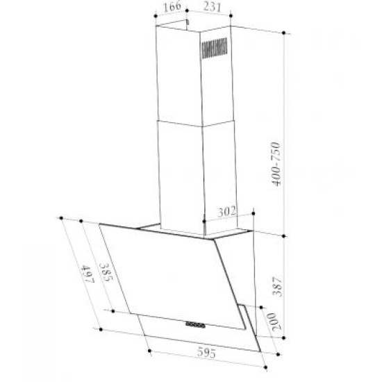 Вытяжка кухонная Interline ALTEA WH A 60 PB/GL/A (ALTEAWHA60PB/GL/A) Вытяжка кухонная Interline ALTEA WH A 60 PB/GL/A (ALTEAWHA60PB/GL/A)