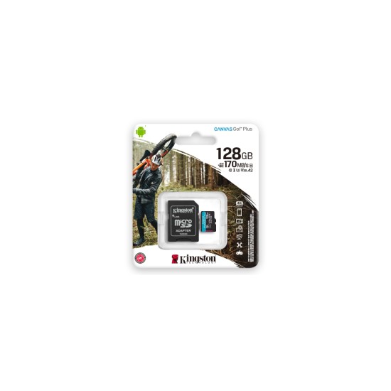 Карта пам'яті Kingston 128GB microSDXC class 10 UHS-I U3 A2 Canvas Go Plus (SDCG3/128GB) Карта пам'яті Kingston 128GB microSDXC class 10 UHS-I U3 A2 Canvas Go Plus (SDCG3/128GB)