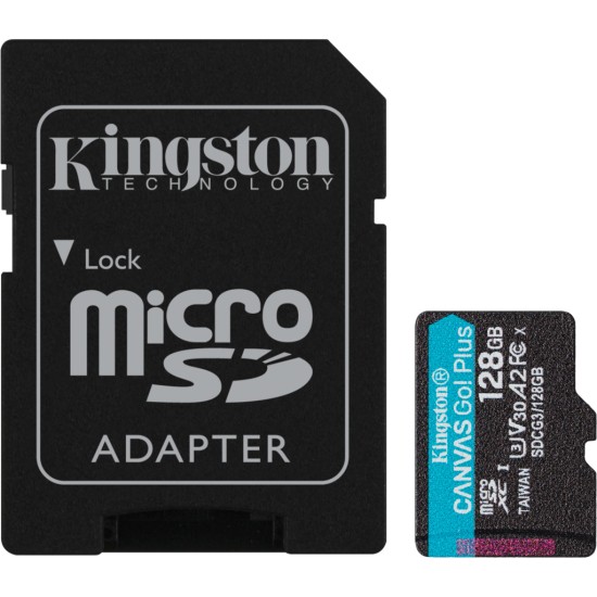 Карта пам'яті Kingston 128GB microSDXC class 10 UHS-I U3 A2 Canvas Go Plus (SDCG3/128GB) Карта пам'яті Kingston 128GB microSDXC class 10 UHS-I U3 A2 Canvas Go Plus (SDCG3/128GB)