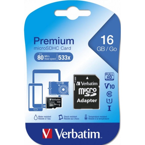 Карта памяти Verbatim 16GB microSDHC class 10 (MDAVR-10/G) Карта памяти Verbatim 16GB microSDHC class 10 (MDAVR-10/G)