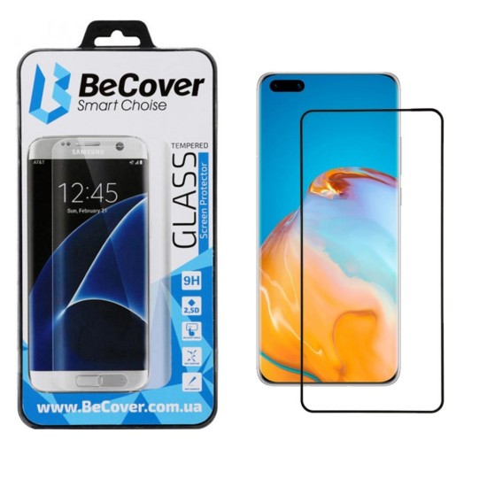 Стекло защитное BeCover Huawei P40 Black (704830) Стекло защитное BeCover Huawei P40 Black (704830)
