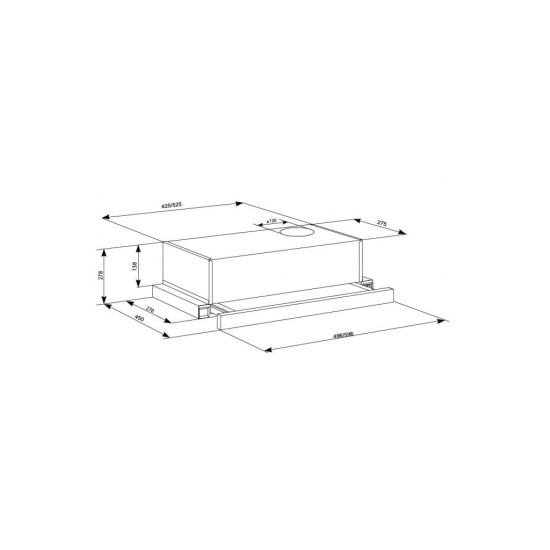 Витяжка кухонна Eleyus LOTUS 470 60 INOX