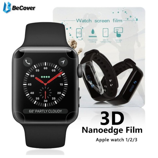 Пленка защитная BeCover Full Cover для Apple Watch Series 3/4 42mm/44mm (701962) Пленка защитная BeCover Full Cover для Apple Watch Series 3/4 42mm/44mm (701962)