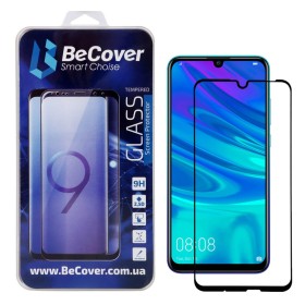 Стекло защитное BeCover Full Glue & Cover Huawei P Smart 2019 Black (703136)
