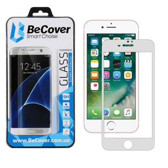 Стекло защитное BeCover Apple iPhone 7 Plus / 8 Plus 3D White (701043) Стекло защитное BeCover Apple iPhone 7 Plus / 8 Plus 3D White (701043)