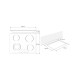Варочная поверхность Eleyus FLORA 60 BL V Варочная поверхность Eleyus FLORA 60 BL V