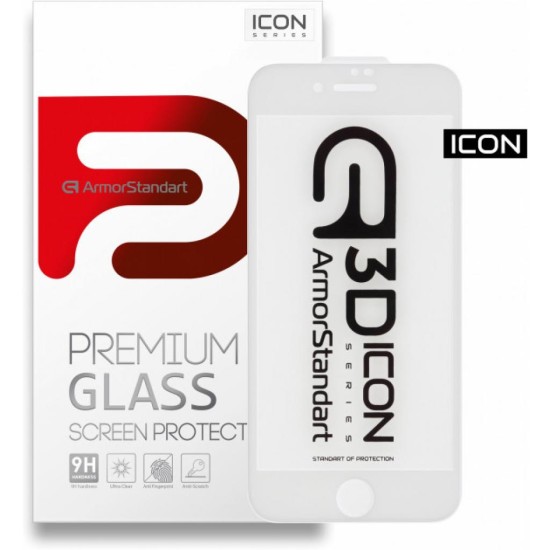 Скло захисне Armorstandart Icon 3D Apple iPhone SE New/8/7 White (ARM55981-GI3D-WT) Скло захисне Armorstandart Icon 3D Apple iPhone SE New/8/7 White (ARM55981-GI3D-WT)