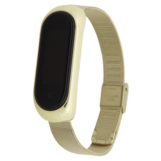 Ремешок для фитнес браслета BeCover Metal для Xiaomi Mi Smart Band 5 Gold (705148) Ремешок для фитнес браслета BeCover Metal для Xiaomi Mi Smart Band 5 Gold (705148)