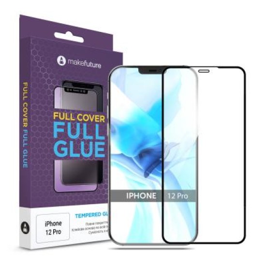 Стекло защитное MakeFuture Apple iPhone 12 Pro Full Cover Full Glue (MGF-AI12P) Стекло защитное MakeFuture Apple iPhone 12 Pro Full Cover Full Glue (MGF-AI12P)
