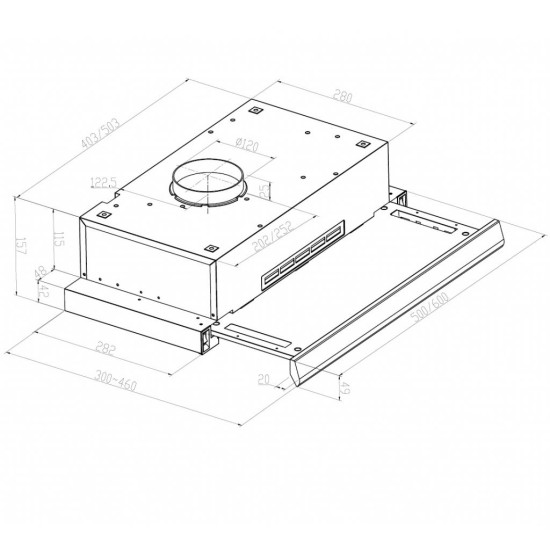 Вытяжка кухонная Pyramida TLX1-60 BR