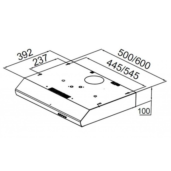 Витяжка кухонна Pyramida UX 60 BL Витяжка кухонна Pyramida UX 60 BL