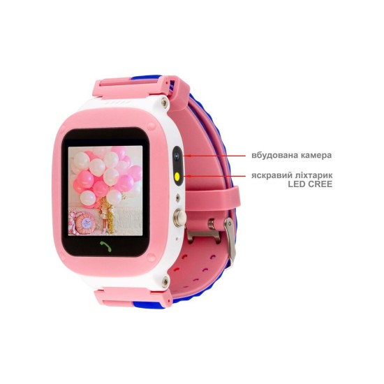 Смарт-часы Amigo GO004 Splashproof Camera+LED Pink (746404)