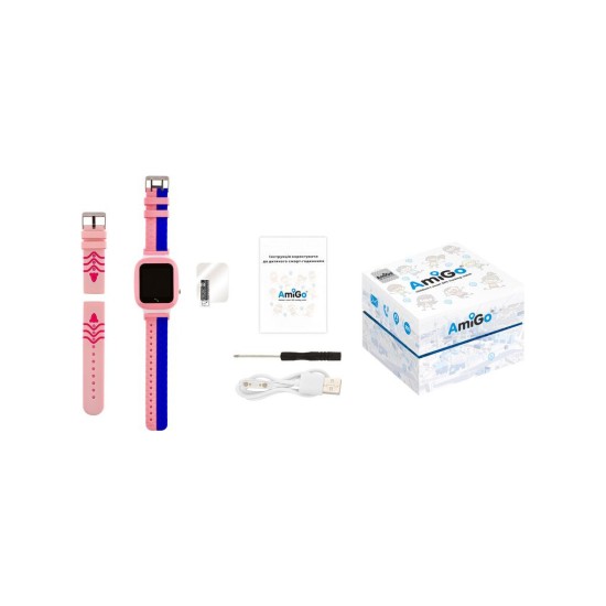 Смарт-часы Amigo GO004 Splashproof Camera+LED Pink (746404)