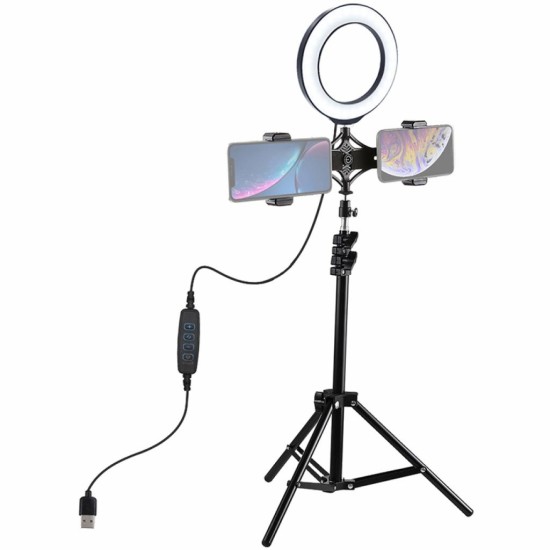 Набор блогера Puluz Ring USB LED lamp 6.2"+ tripod 1.1m (PKT3036) Набор блогера Puluz Ring USB LED lamp 6.2"+ tripod 1.1m (PKT3036)