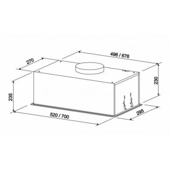 Вытяжка кухонная Eleyus GEMINI 1200 LED 70 BL