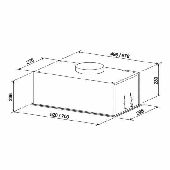 Витяжка кухонна Eleyus GEMINI 800 LED 52 WH Витяжка кухонна Eleyus GEMINI 800 LED 52 WH