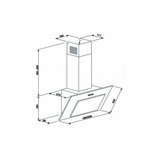 Вытяжка кухонная Eleyus VERTICAL 700 60 BG (VERTICAL70060BG) Вытяжка кухонная Eleyus VERTICAL 700 60 BG (VERTICAL70060BG)
