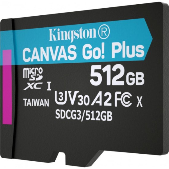 Карта памяти Kingston 512GB microSDXC class 10 UHS-I/U3 Canvas Go Plus (SDCG3/512GBSP) Карта памяти Kingston 512GB microSDXC class 10 UHS-I/U3 Canvas Go Plus (SDCG3/512GBSP)