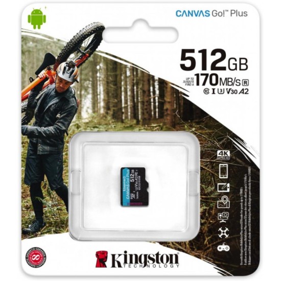 Карта памяти Kingston 512GB microSDXC class 10 UHS-I/U3 Canvas Go Plus (SDCG3/512GBSP) Карта памяти Kingston 512GB microSDXC class 10 UHS-I/U3 Canvas Go Plus (SDCG3/512GBSP)