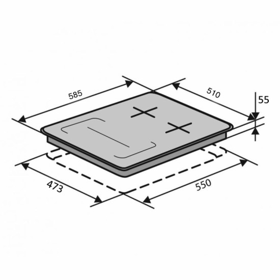 Варочная поверхность Ventolux HG622 B9G CS FI (BK) Варочная поверхность Ventolux HG622 B9G CS FI (BK)