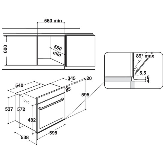 Духова шафа Whirlpool W7OM44S1PBL